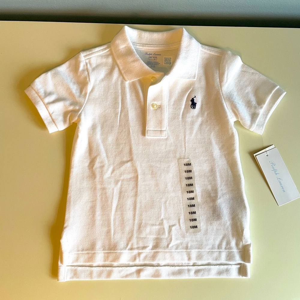 Ralph Lauren White Polo 18m NWT